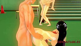 One Piece Hentai 3D - Boa Hancock and Nami in Wild Orgy