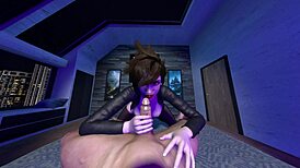 Tracer Bends Over in 3D Overwatch Scene