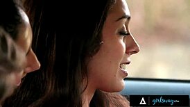 Horny Gianna Dior And Candice Dare Fuck Taxi Driver Lilly Hall! Intense Scissoring And Fingering!