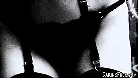 stockings beauty gets railed by monster cock in glamour lingerie