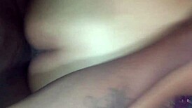 Watch this ebony redbone take backshots and squirt on big black cock?