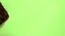 smiley bends over for oiled doggystyle fucking, hinting at intense pleasure.