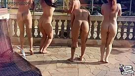 emme white's latina model masturbation vs oral orgy