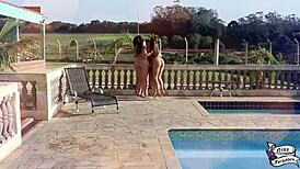 emme white's latina model masturbation vs oral orgy