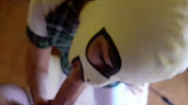 Laura performs rough deepthroat and facial in pov