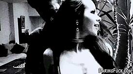 stockings beauty gets railed by monster cock in glamour lingerie