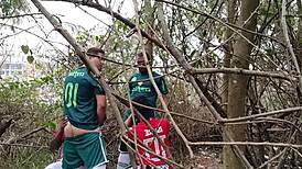 Roludos Crossdressing Amateurs Fuck Bareback Gay With Big Cocks In Woods