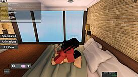 roblox meru the succubus in cowgirl action