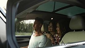 I get so excited watching teen Mia Richi and Amalia Davis give sloppy double blowjobs in group action.