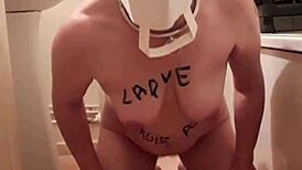 esclave f masquée autoseance dentrainement bdsm