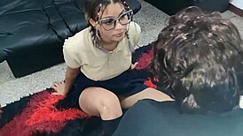 helping innocent 18yo niece with homework her virgin first time