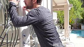 Hey, watch this teen get her pussy spread wide and fucked hard!