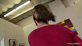 Beautiful brunette licks and gets pummeled before swallowing big black cock's hot load