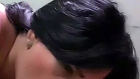 Old woman masturbates while sucking two big cocks in motel quickie