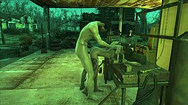 Μπρούτζινο anime χένταϊ στο Sanctuary του Fallout 4 με γαμήσια φαντασίας