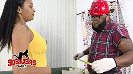 Big-Dicked Engineer Pounds My Pussy In Doggystyle, Jota And Aninha Galzerano