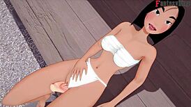 Fa Mulan engages in passionate sex in this full fantasy scene.