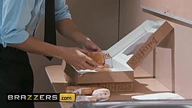 Big tits at work with karma rx and xander corvus in the donut shop