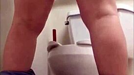 peeing sniffing my panties and humping toilets