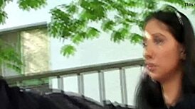 Brunette participates in group activity with two others