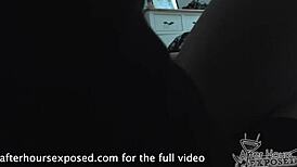 Candice enjoys private holiday blowjob in lingerie