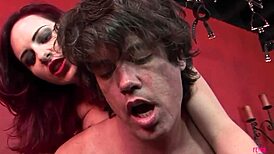 Hey, wanna see a BDSM mistress and her shemale companion humiliate this guy?