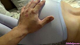 The Babe in Glasses Rode Sensually After Yoga, Then Gave a Blowjob for Oral Creampie.