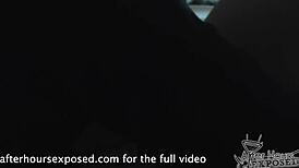 Candice enjoys private holiday blowjob in lingerie