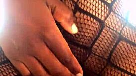 18 Year Ebony Fucked In Her Stockings