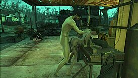 Brunette anime cartoon hentai in fallout 4 sanctuary with fucking and game fantasy