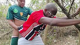 Roludos Crossdressing Amateurs Fuck Bareback Gay With Big Cocks In Woods