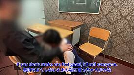 믿기지 않아! 교실 섹스 스캔들 - 여학생이 급우한테 사정받음!