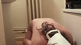 esclave f masquée autoseance dentrainement bdsm