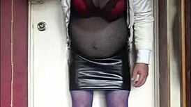 Virgin Crossdresser Swallows Shy Homemade Cock