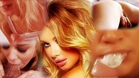 Beautiful Blonde Model Sucks Deep Until Cum Fills Mouth