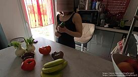 i watched her insert a cucumber into her pussy for the first time