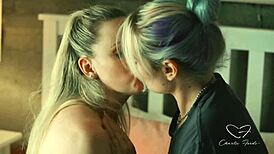 I’m teasing with hot nonbinary-girl action as Charlie rides Violet’s strapon