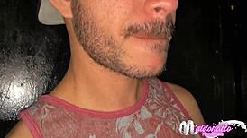 Gay guys exploring pleasures in dark room box 😏