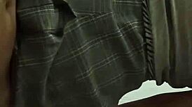 Schoolgirl slut gets ass rubbed in hotel