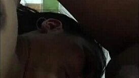 Delicious girlfriend andrea gives ball massage with tongue and swallows.