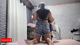 Caught neighbor eyeing my big ass, can I take his monster cock?