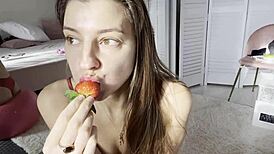 Melena Maria Rya shines in hot red lingerie