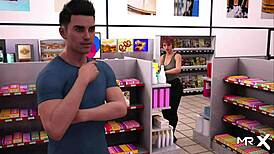 In the secluded dusklight manor, a mature woman with huge tits craves a teen's cock when they're alone