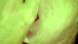 my wife gives a sloppy blowjob to an amateur guy