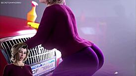 Apocalust 22 features a step mom stuck in the garage with big tits, trapped in a porn game scenario