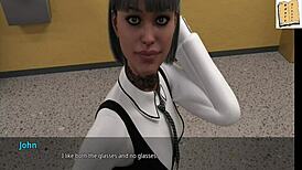 Shauna relaxes in college with anime cartoons and homemade fun