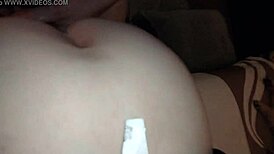 Wife bends over in miniskirt for homemade doggy