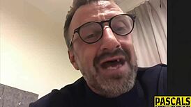 Busty Whore Throats Dick and Gags in Bound Fetish