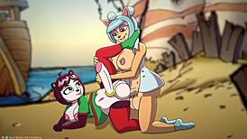 Megumi and yaya panda in furry anime ass scene