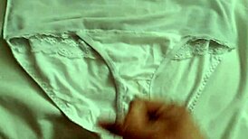 Masturbating With Girlfriend's Panties! Intense Solo Action.